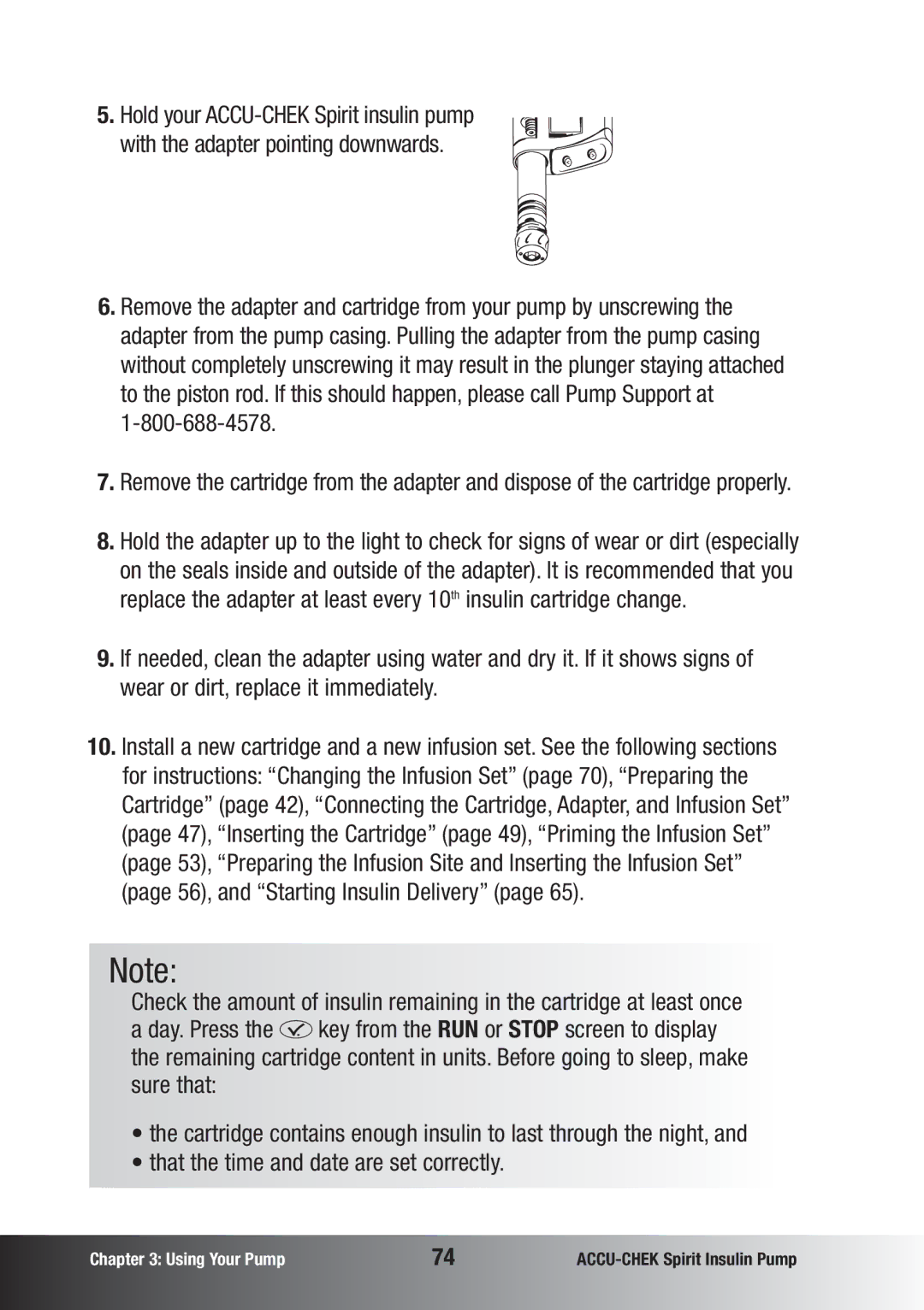 Accu-Chek insulin pump manual Using Your Pump 