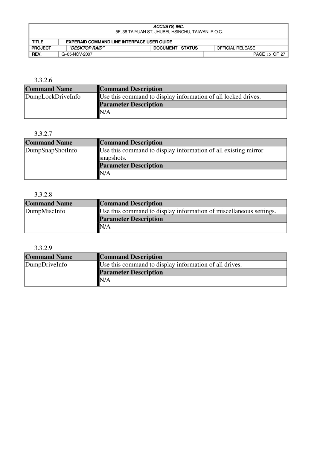 Accusys eXpeRAID manual 2.6, 2.7, 2.8, 2.9 