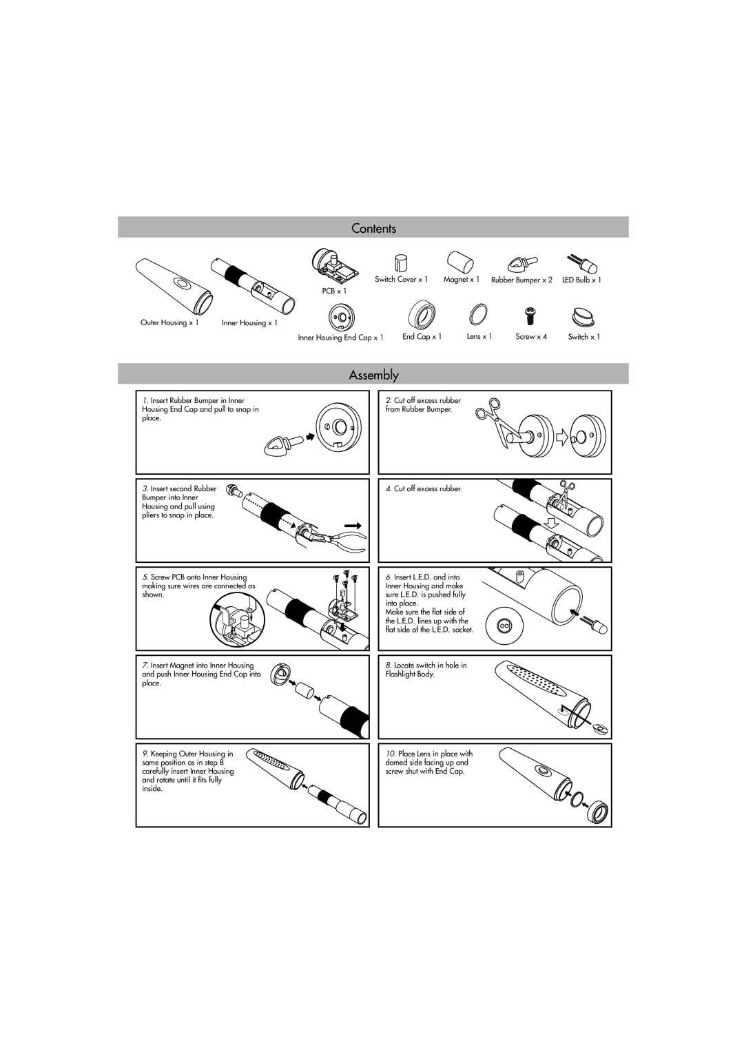 ACDelco LG08 manual Contents, Assembly 