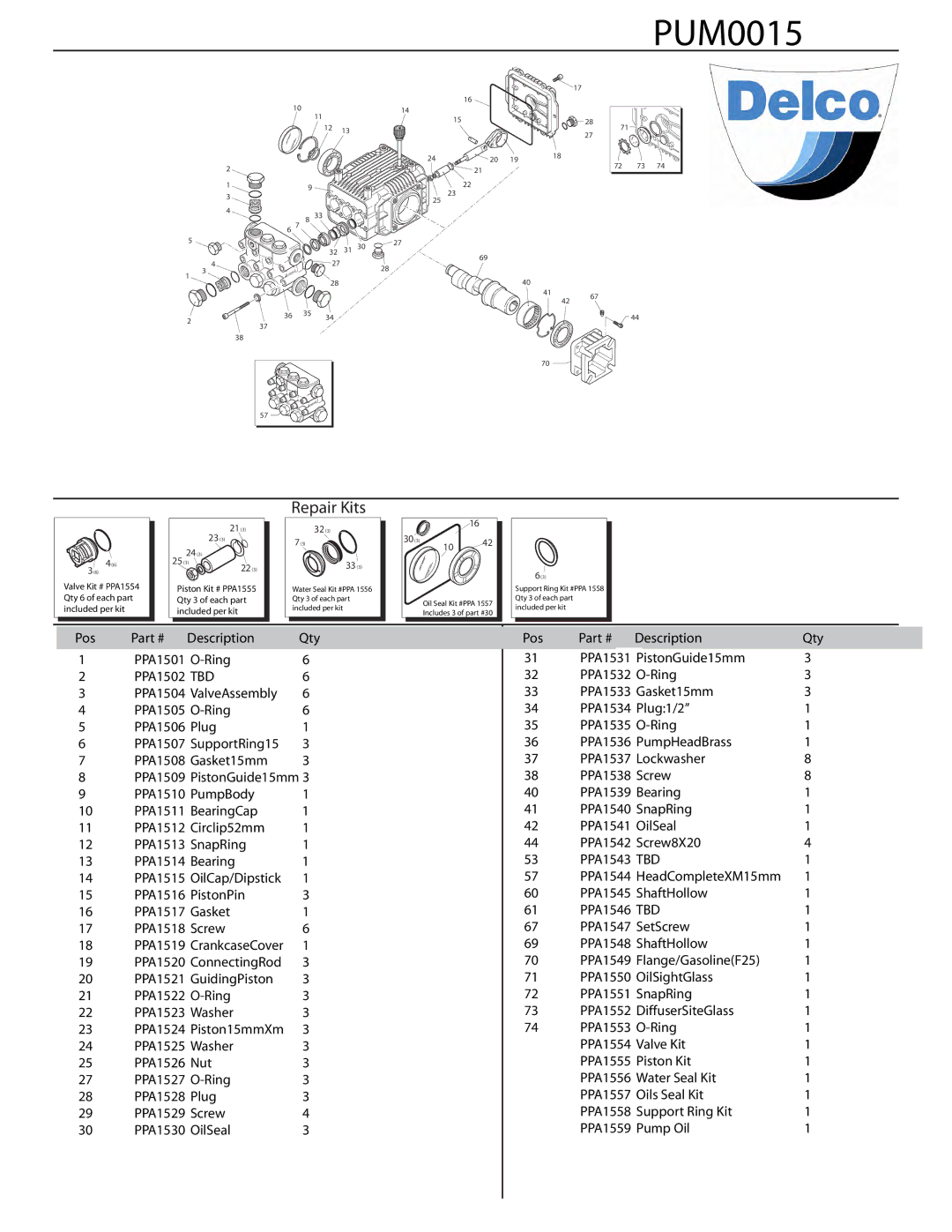 ACDelco PN 09301 A manual PUM0015 