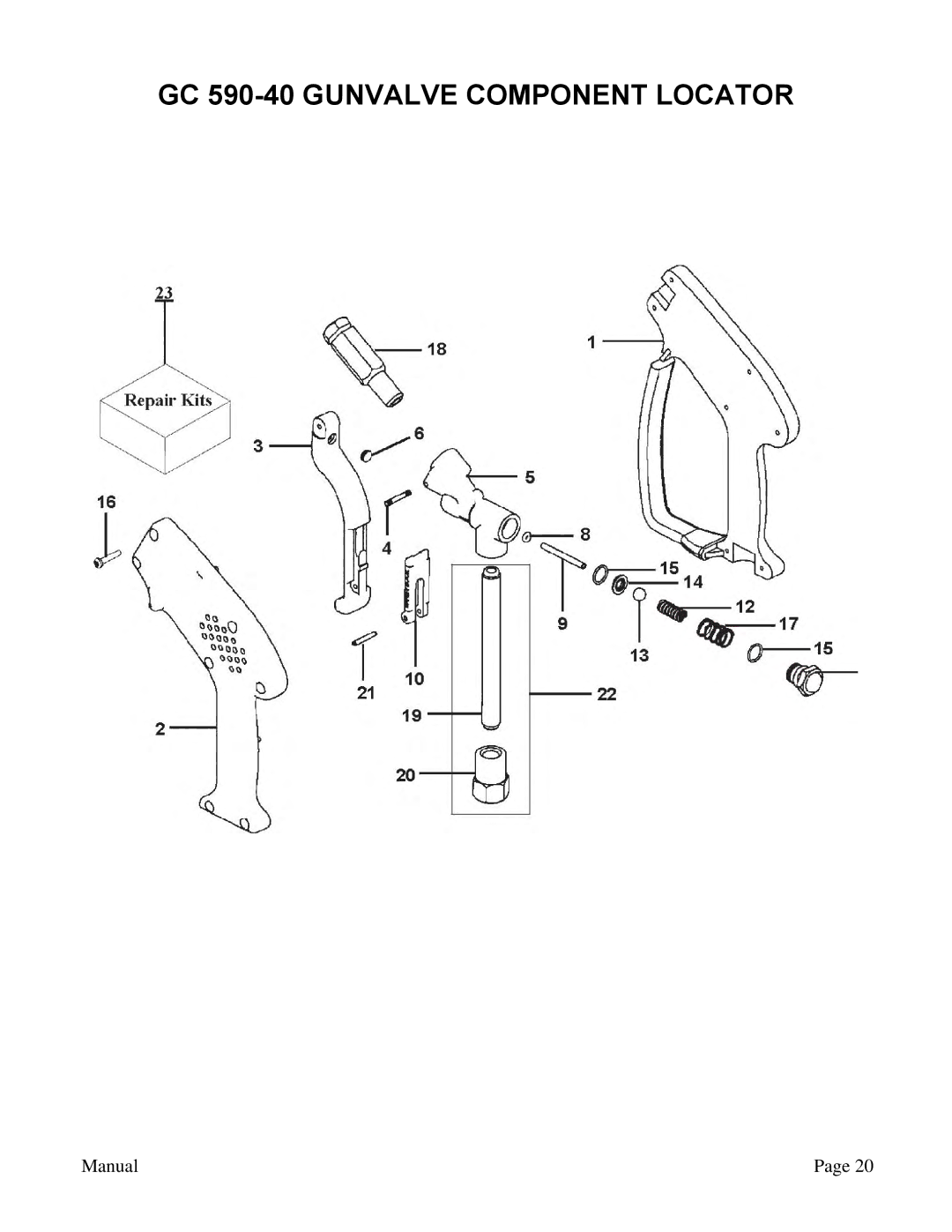 ACDelco PN 09301 A manual GC 590-40 Gunvalve Component Locator 