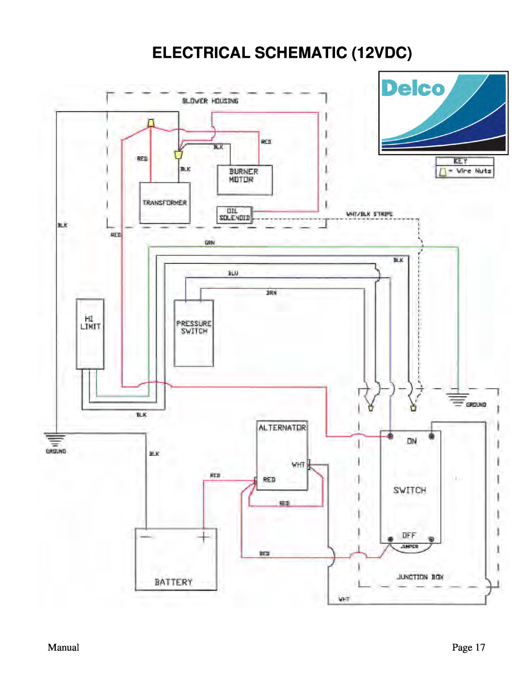 ACDelco PN 09301 A manual ELECTRICAL SCHEMATIC 12VDC, Manual, Page 