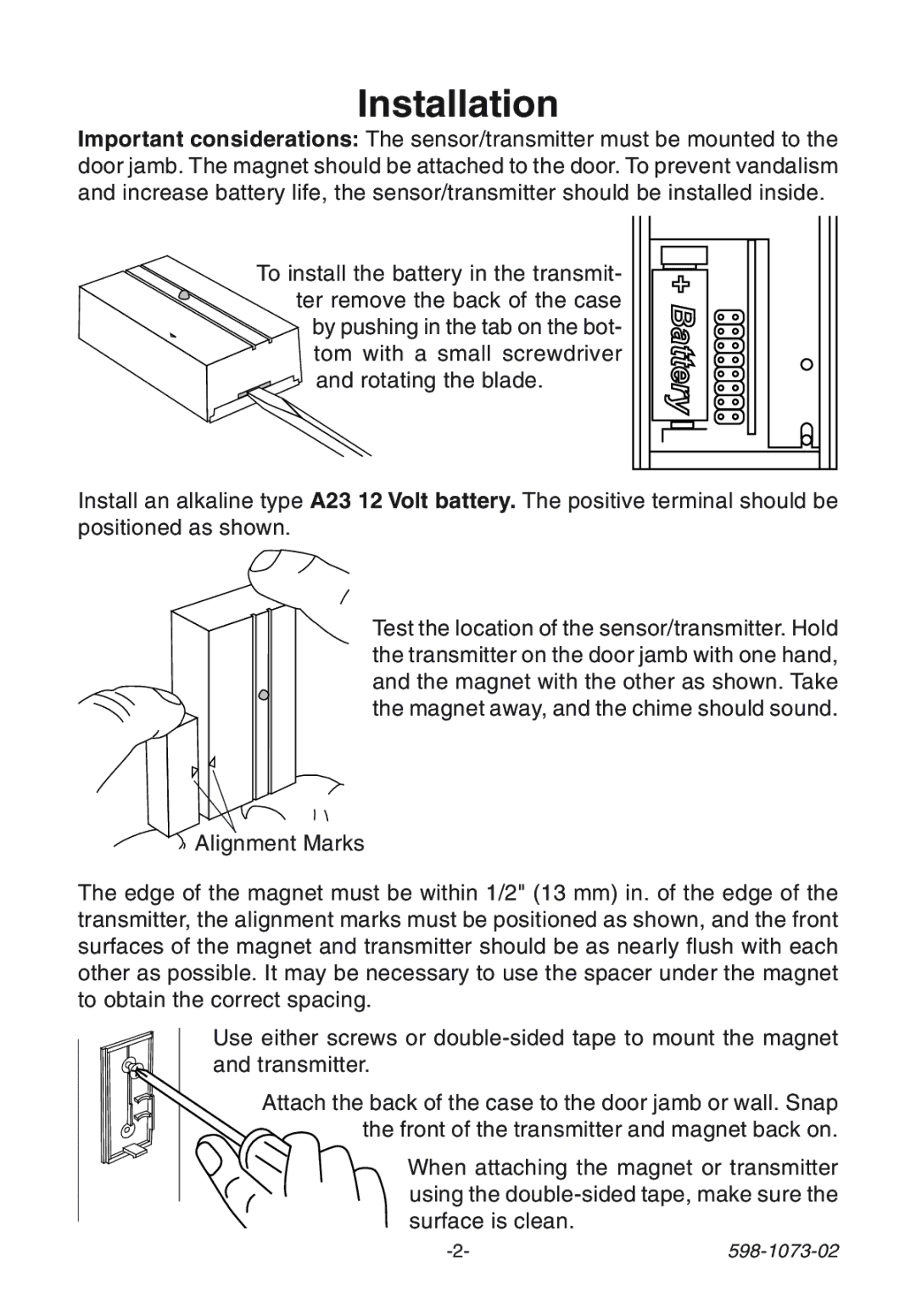 Ace Hardware 3003530 (AC-6168) manual Installation 