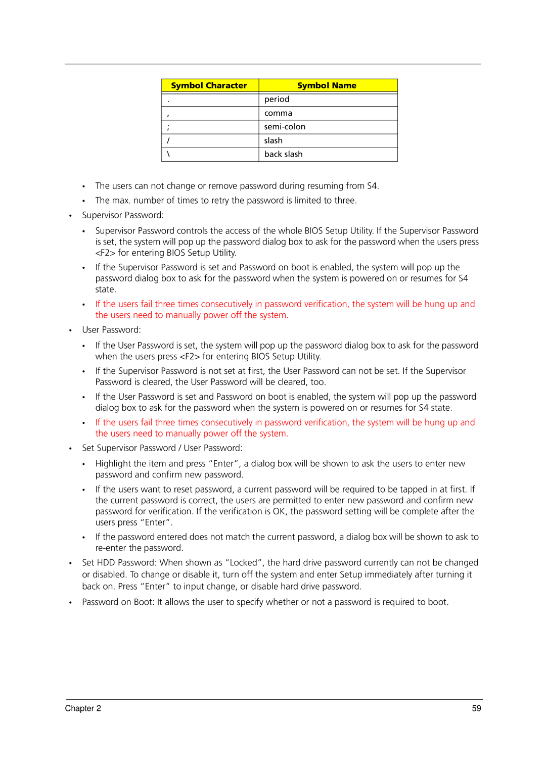 Acer 1000 manual Period 