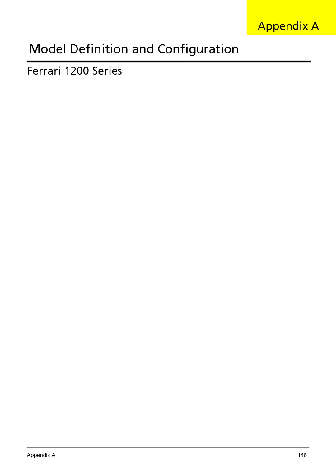 Acer manual Appendix a, Ferrari 1200 Series 