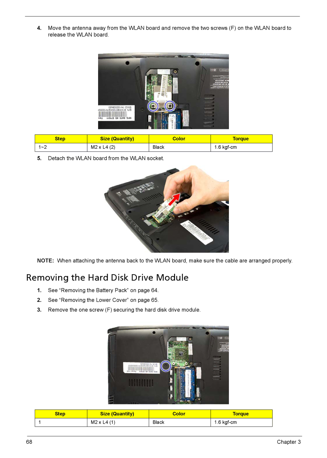 Acer 1200 manual Removing the Hard Disk Drive Module 