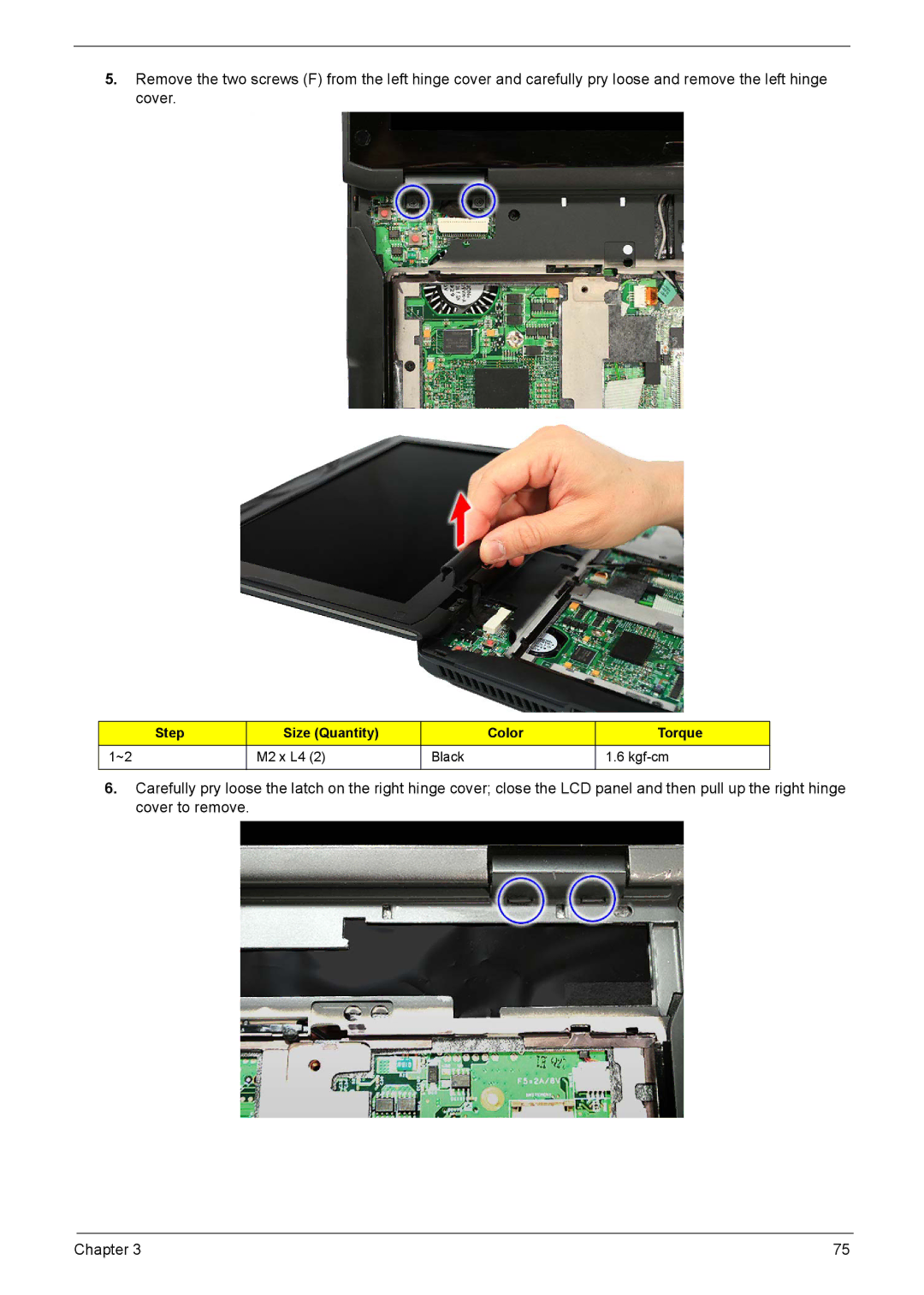 Acer 1200 manual M2 x L4 Black Kgf-cm 