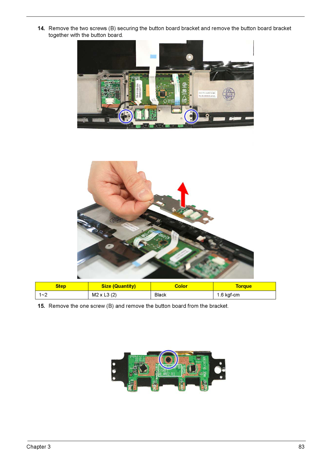 Acer 1200 manual M2 x L3 Black Kgf-cm 