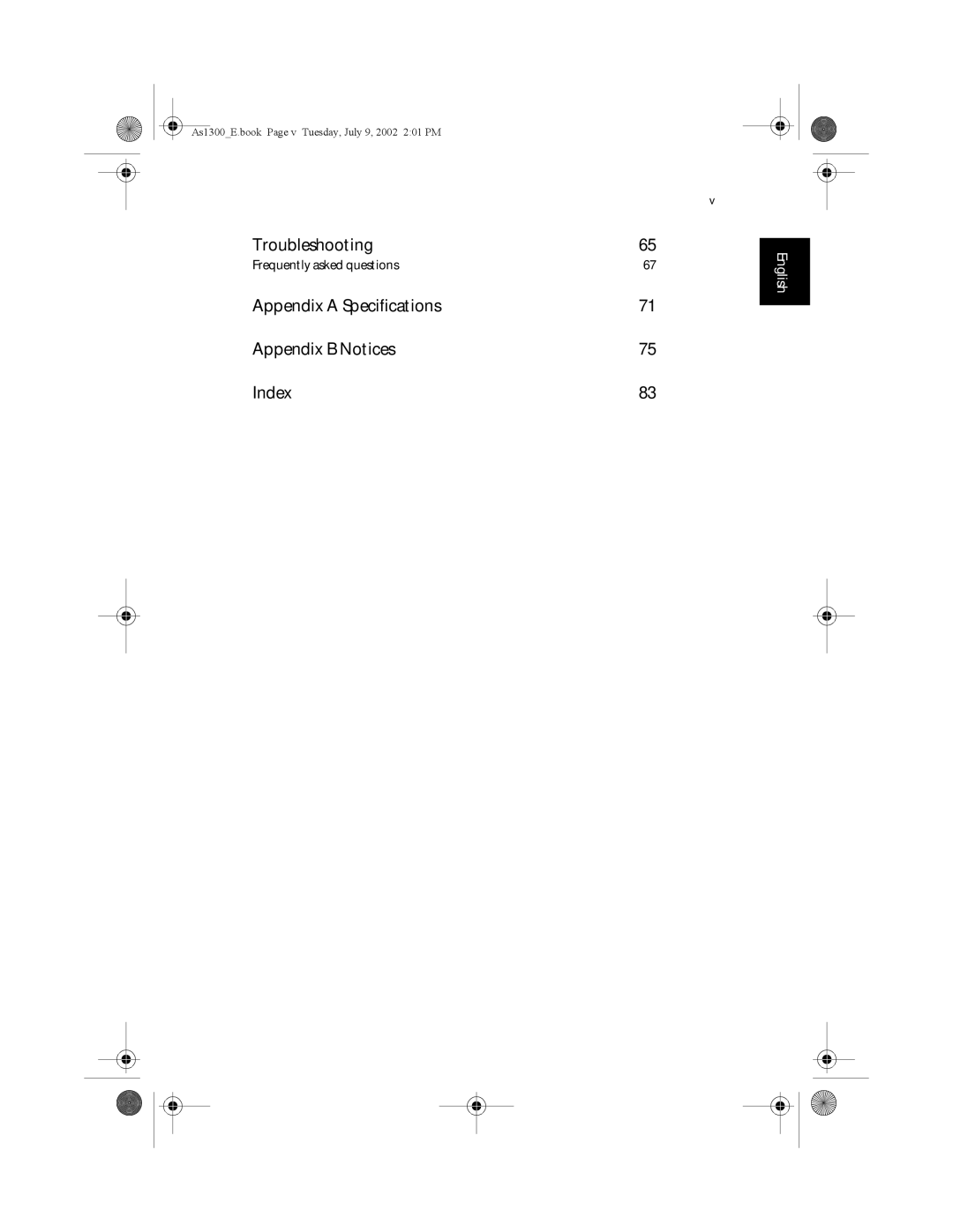 Acer 1300 Series, 1350 series manual Troubleshooting 