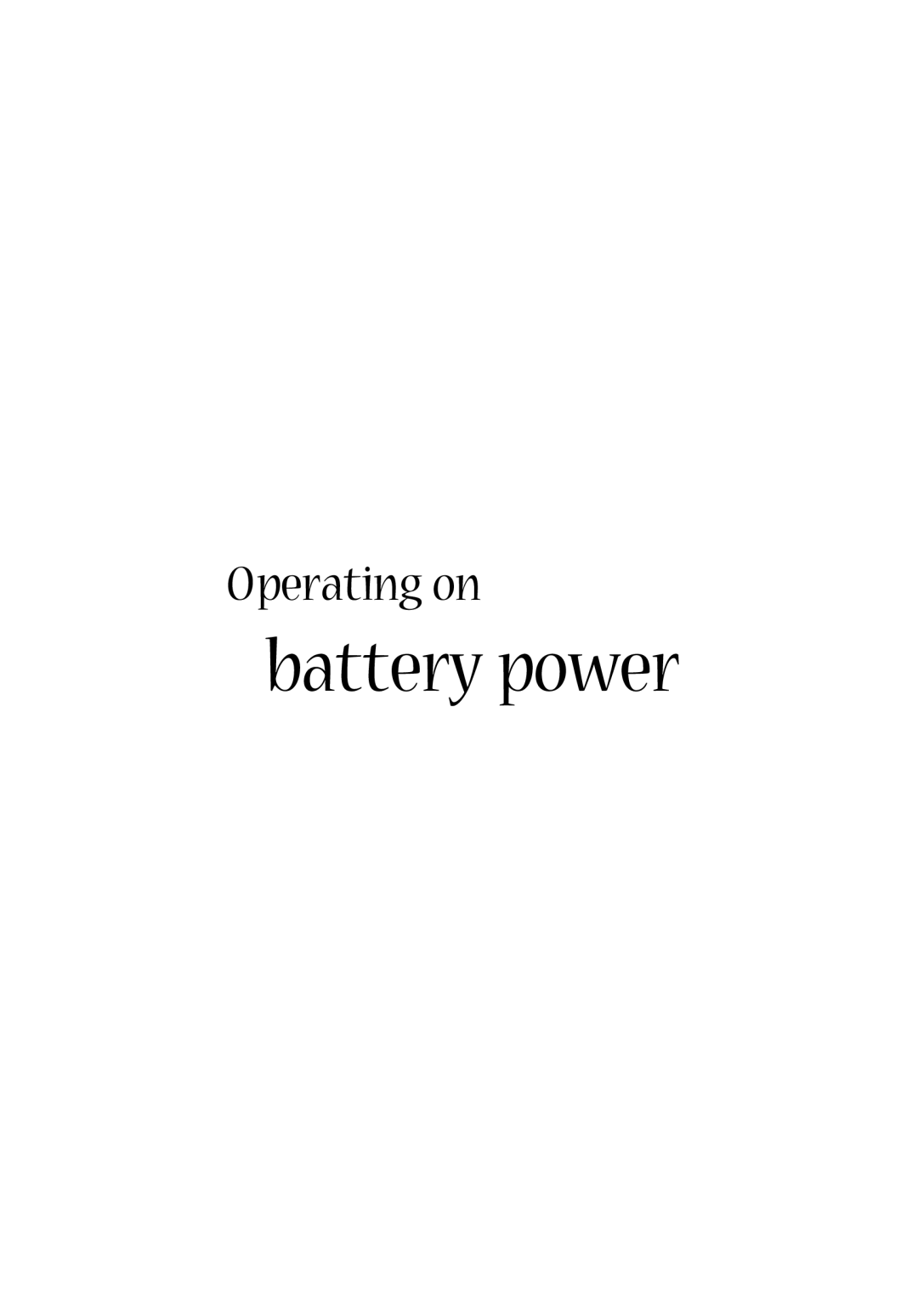 Acer 1360 manual battery power, Operating on 