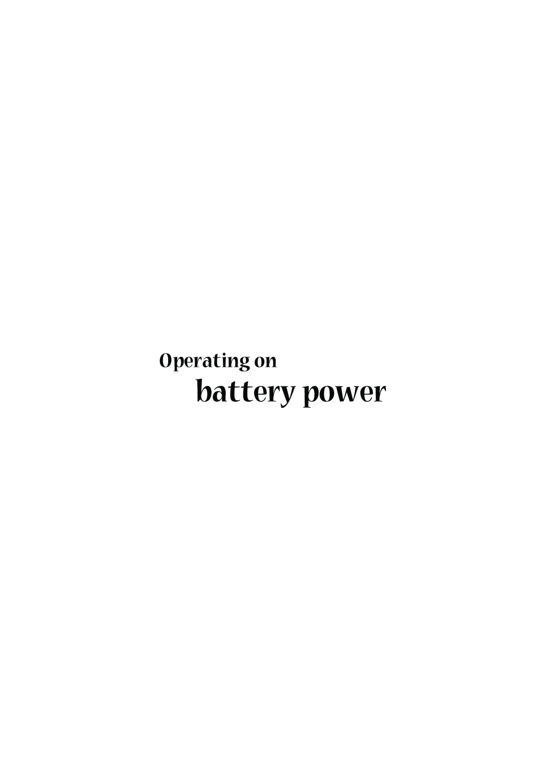 Acer 1450 manual battery power, Operating on 