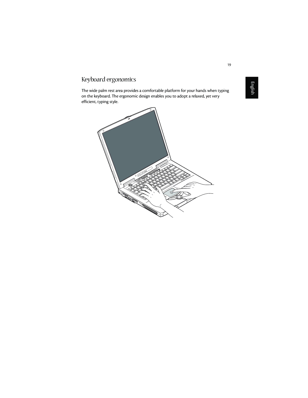 Acer 1600 series manual Keyboard ergonomics 