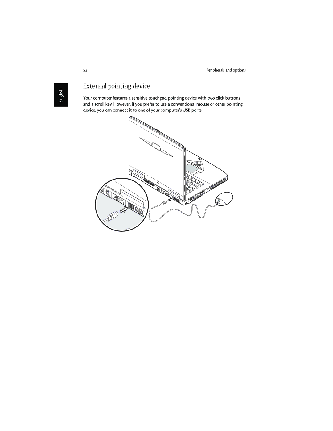 Acer 1600 series manual External pointing device 