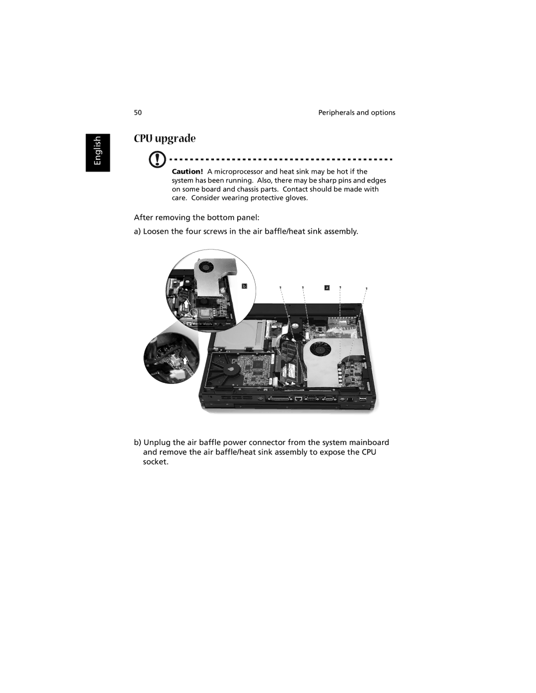 Acer 1700 manual CPU upgrade 