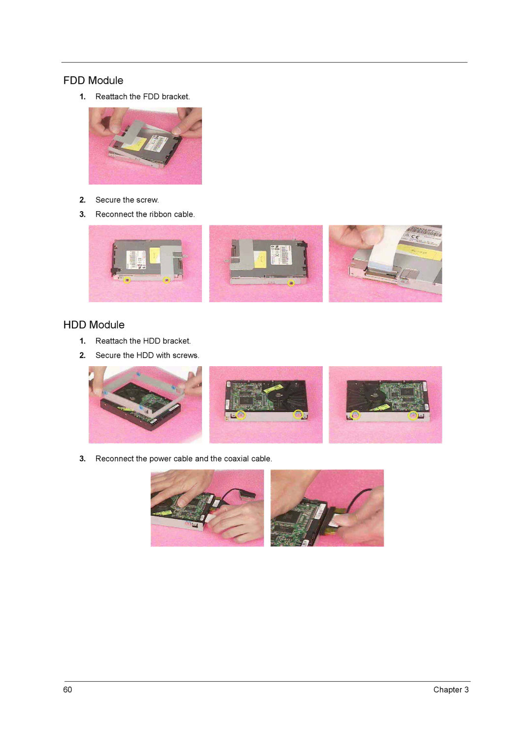 Acer 1700 manual FDD Module 