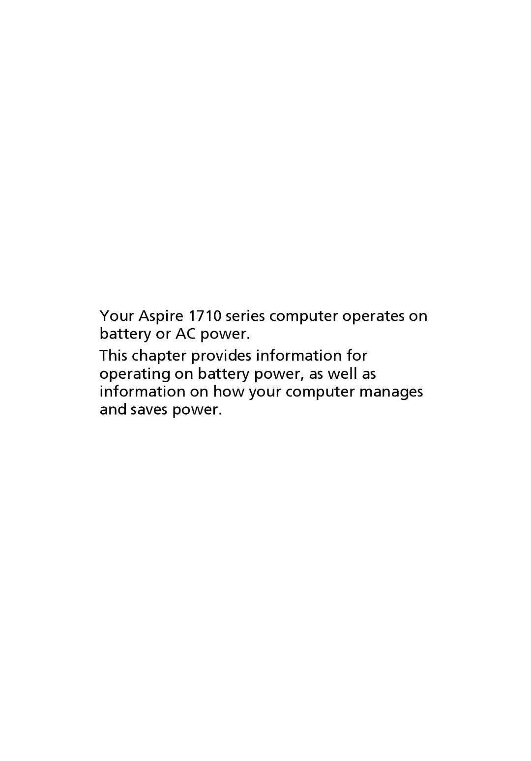 Acer 1710 Series manual 