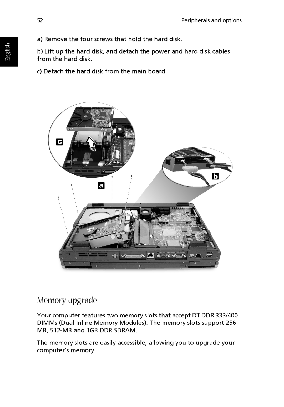 Acer 1710 Series manual Memory upgrade 