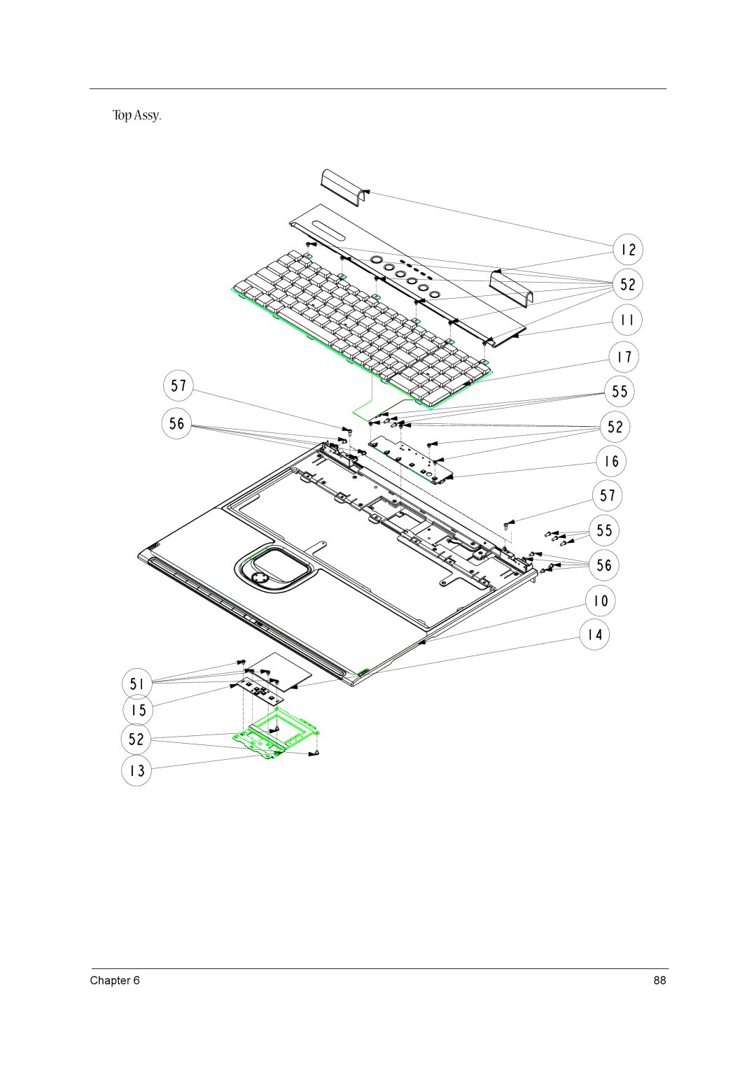 Acer 1710 manual Top Assy 