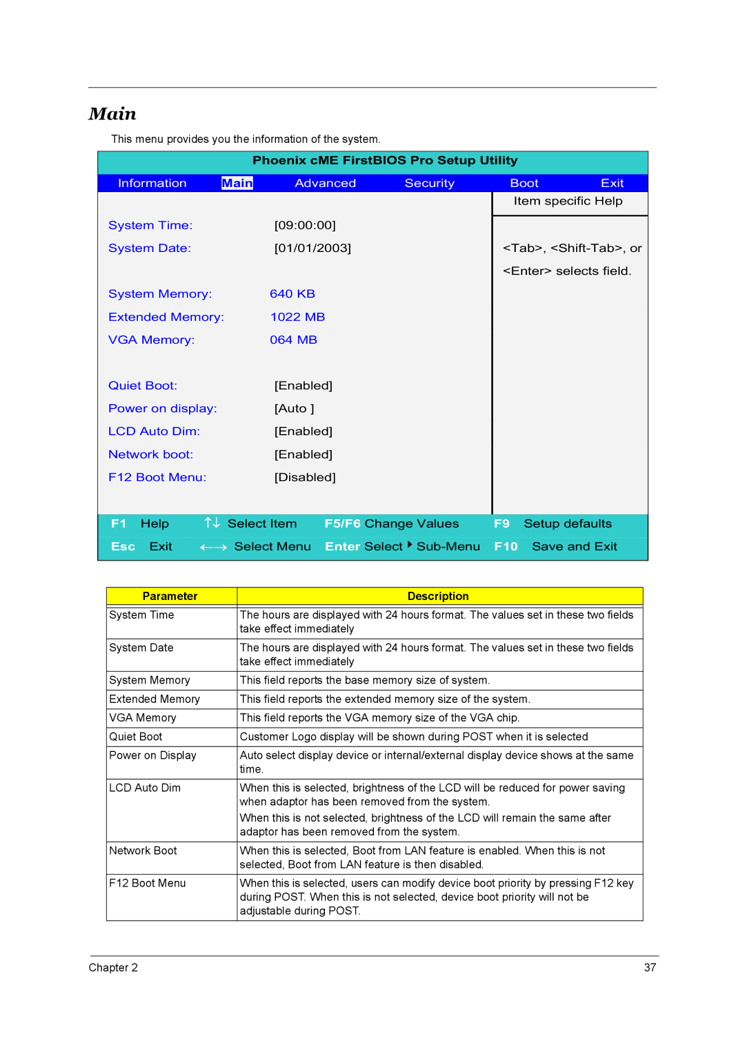 Acer 1800 manual Main 