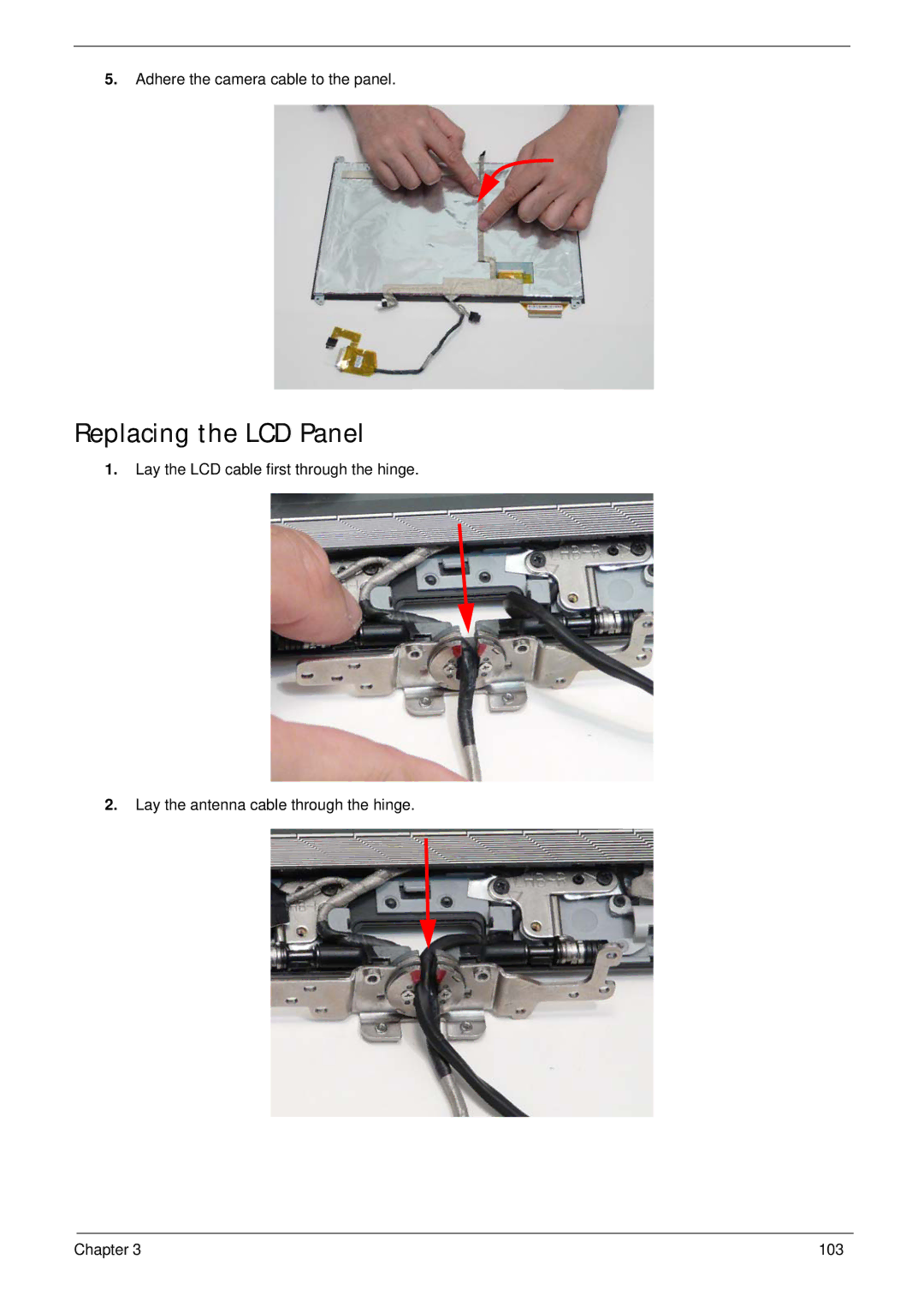 Acer 1820TP manual Replacing the LCD Panel 