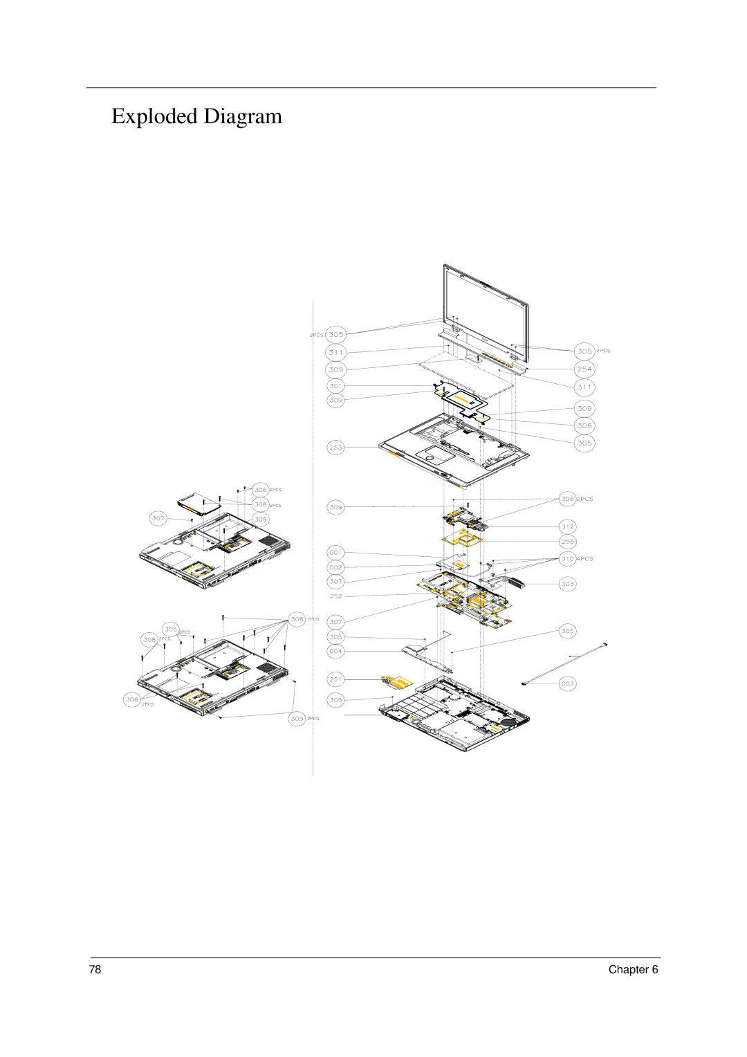 Acer 2000 manual Exploded Diagram 