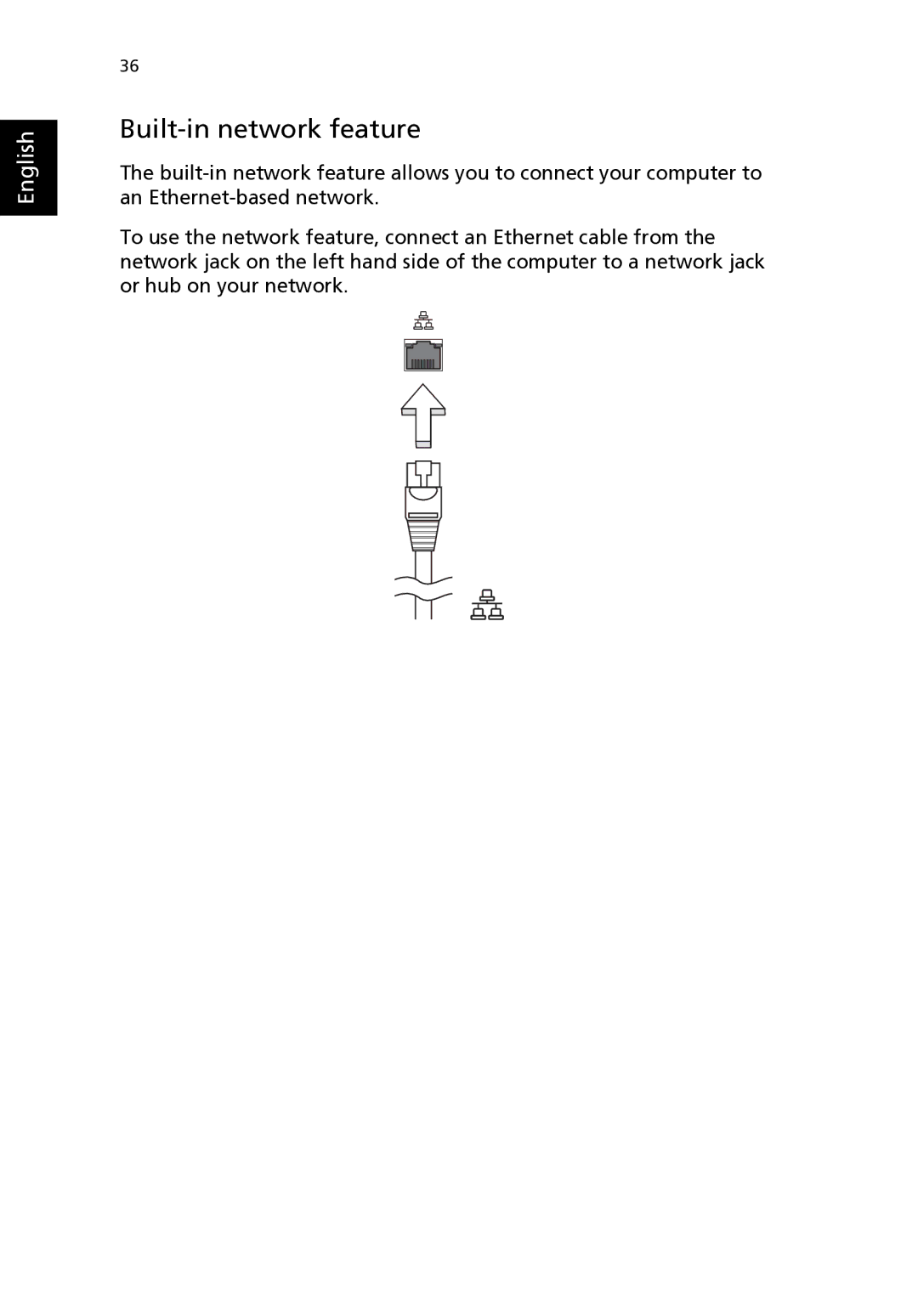 Acer 2310 Series manual Built-in network feature 