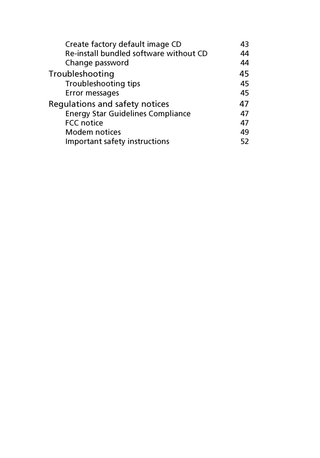 Acer 2310 Series manual Troubleshooting tips Error messages 