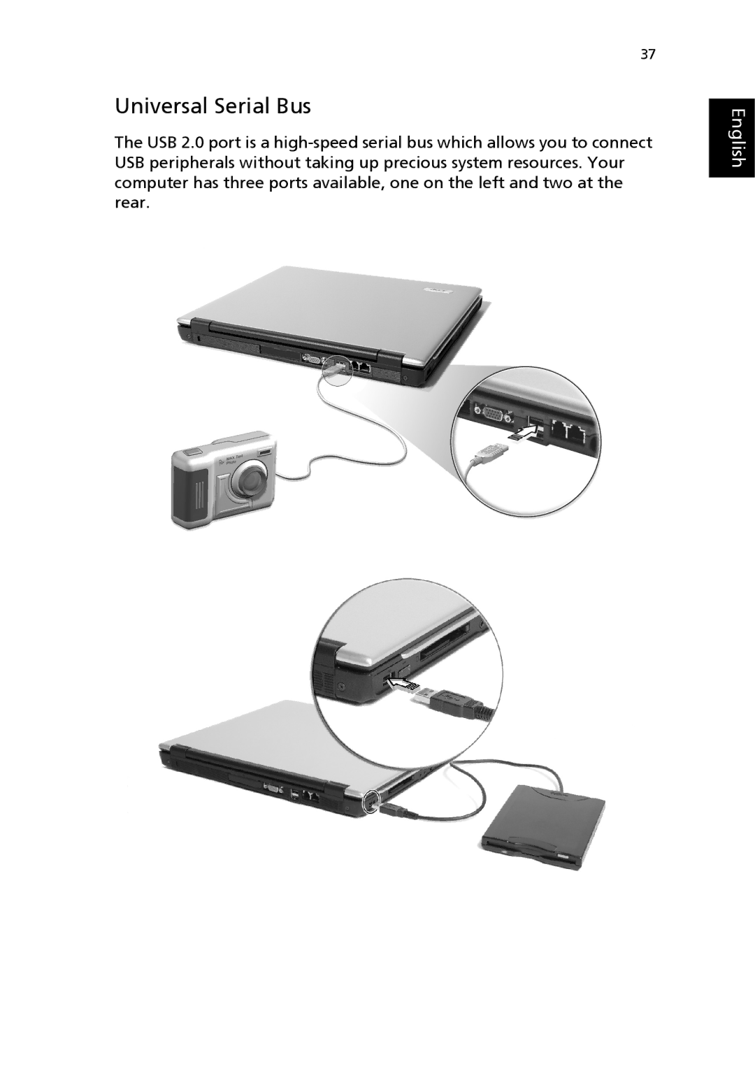 Acer 2350 manual Universal Serial Bus 