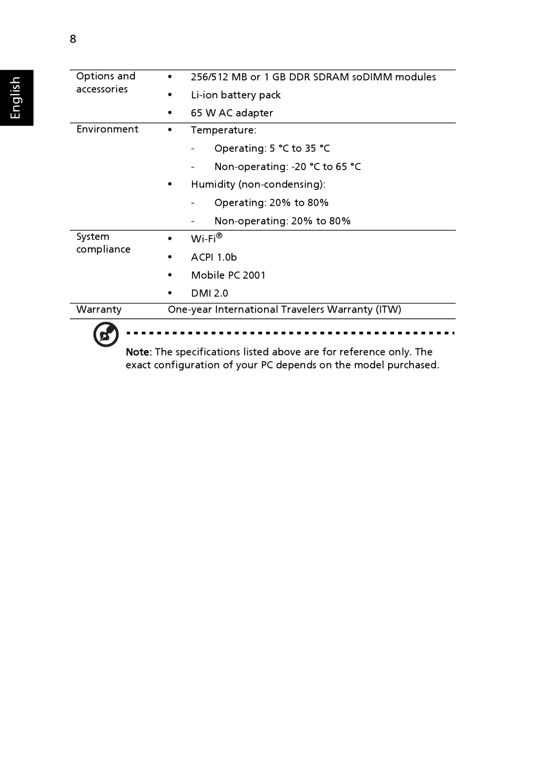 Acer 2430 Series manual English 