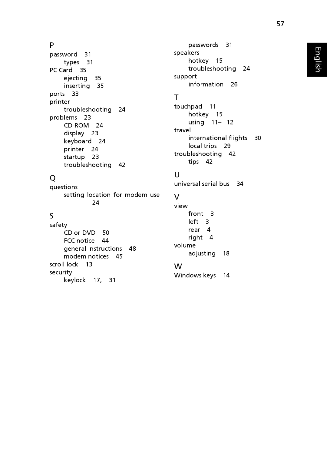 Acer 2430 Series manual English 