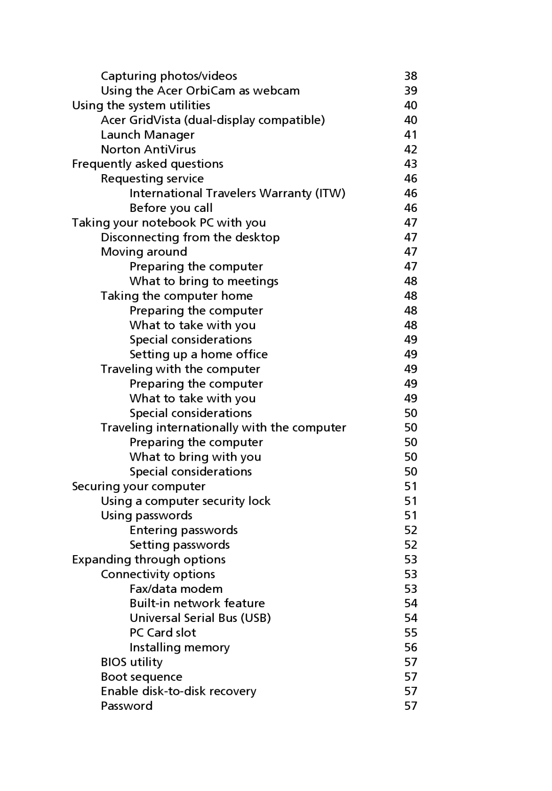 Acer 2440 Series manual 