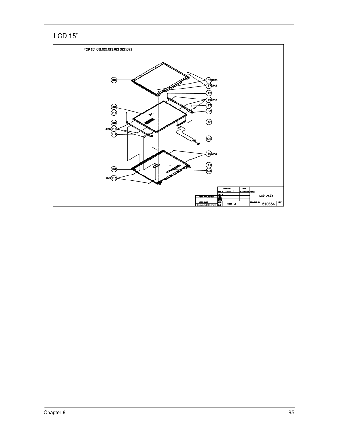 Acer 270 manual Lcd 