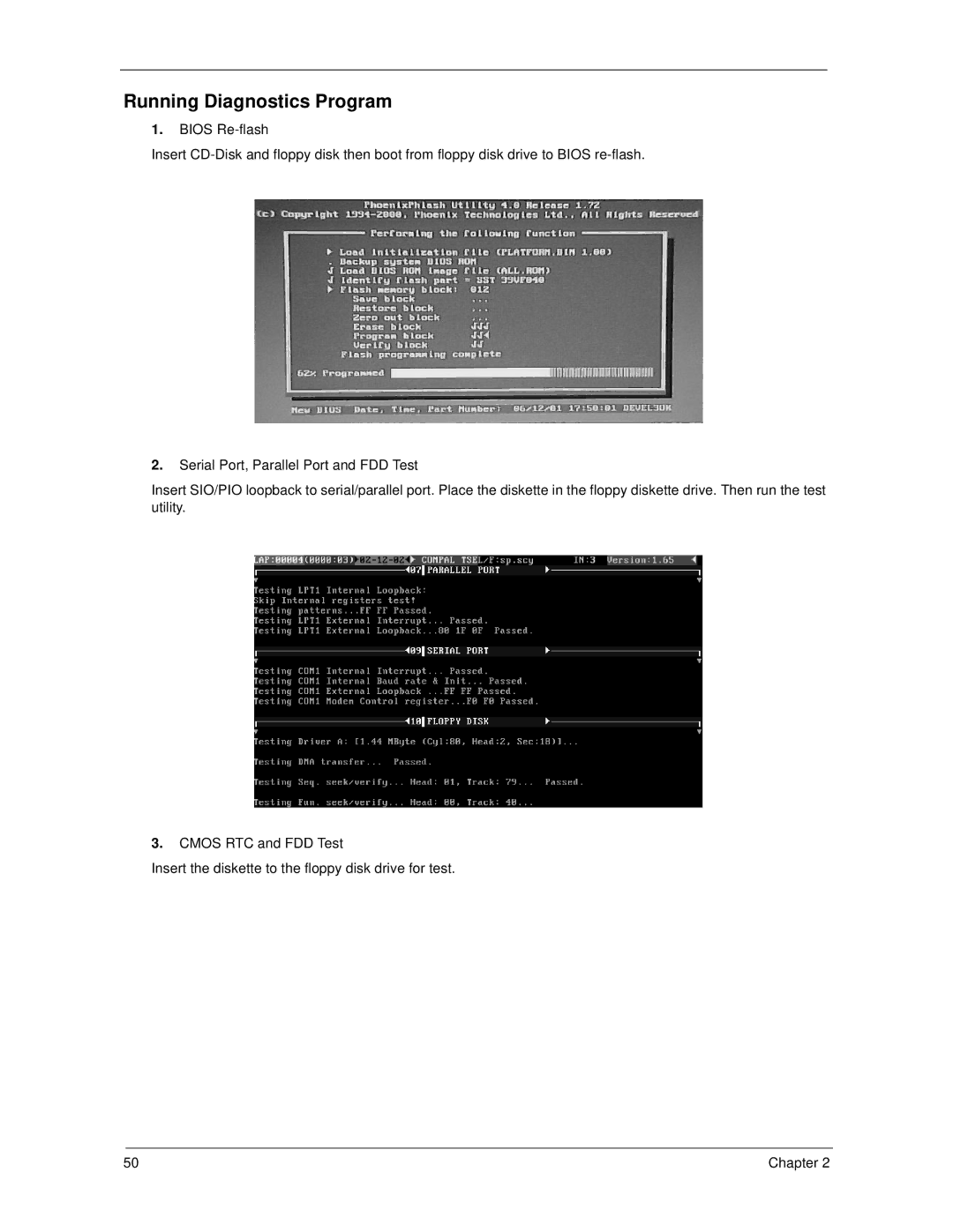 Acer 270 manual Running Diagnostics Program 