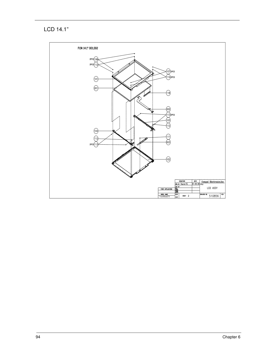 Acer 270 manual Lcd 