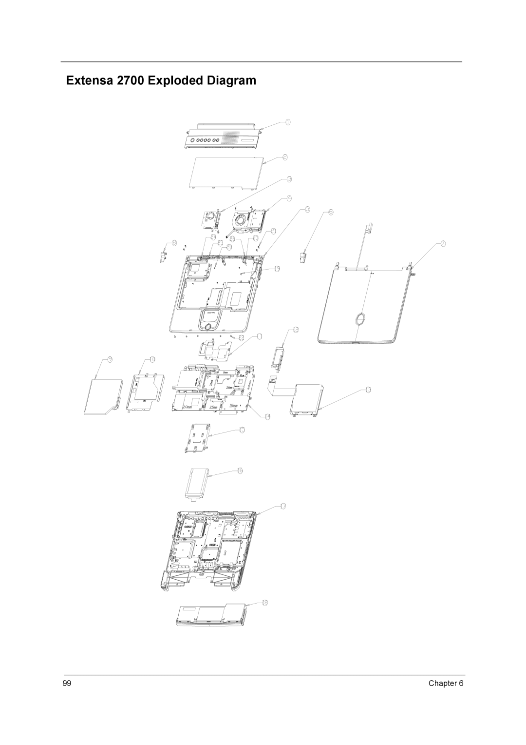 Acer manual Extensa 2700 Exploded Diagram 