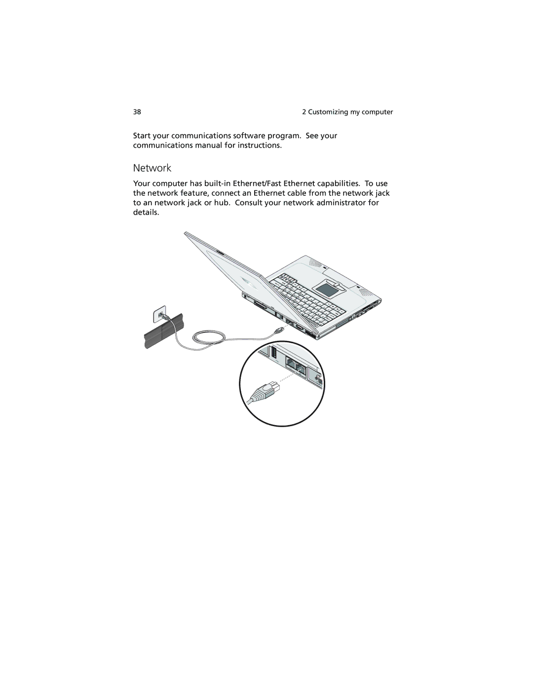 Acer 280 Series, 230 Series manual Network 