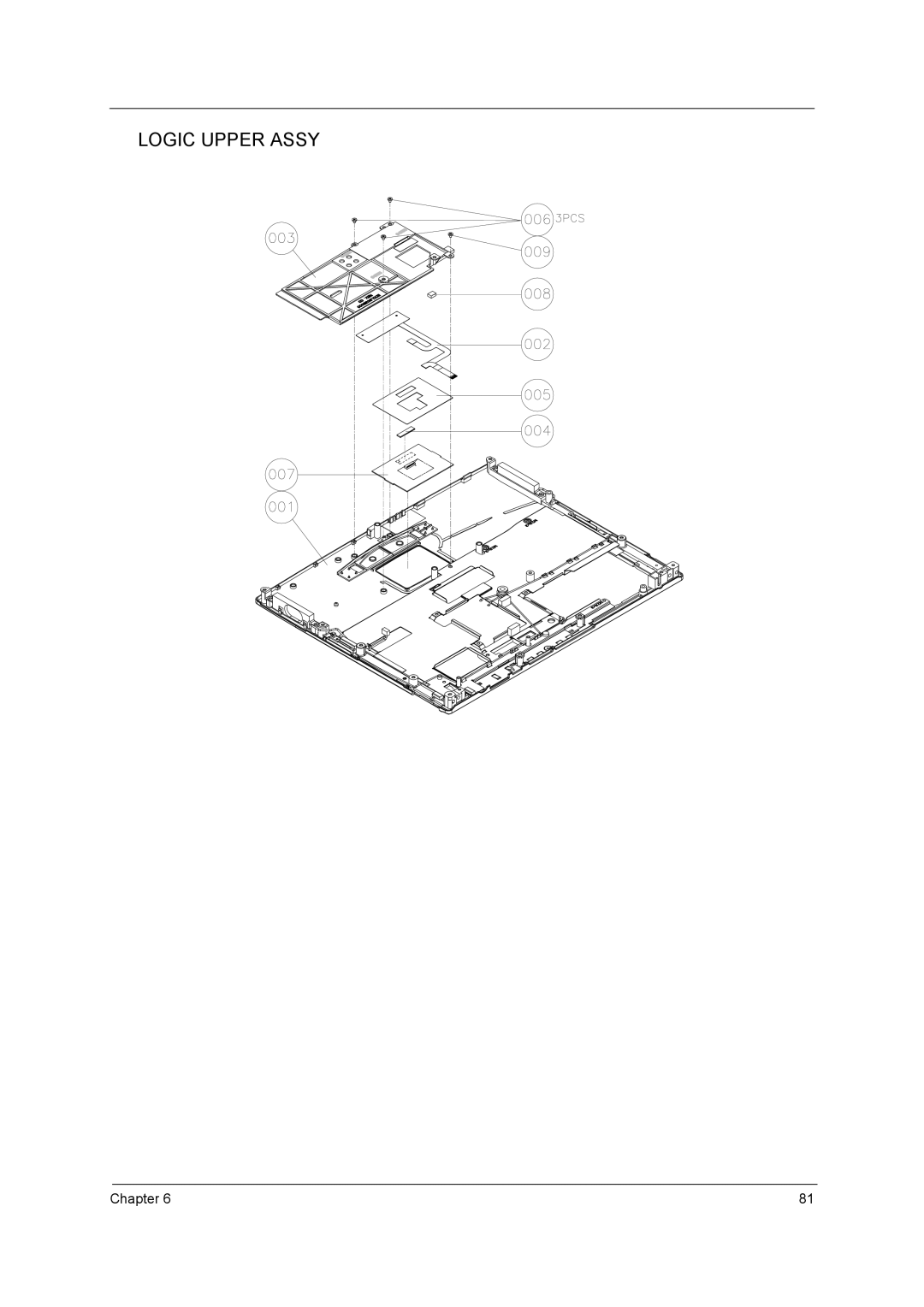 Acer 290E manual Logic Upper Assy 