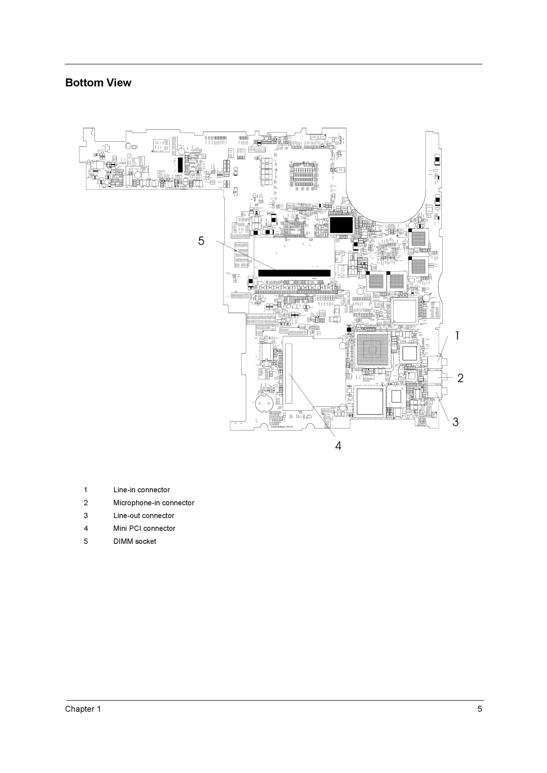 Acer 3000 series manual Bottom View, PAD56 