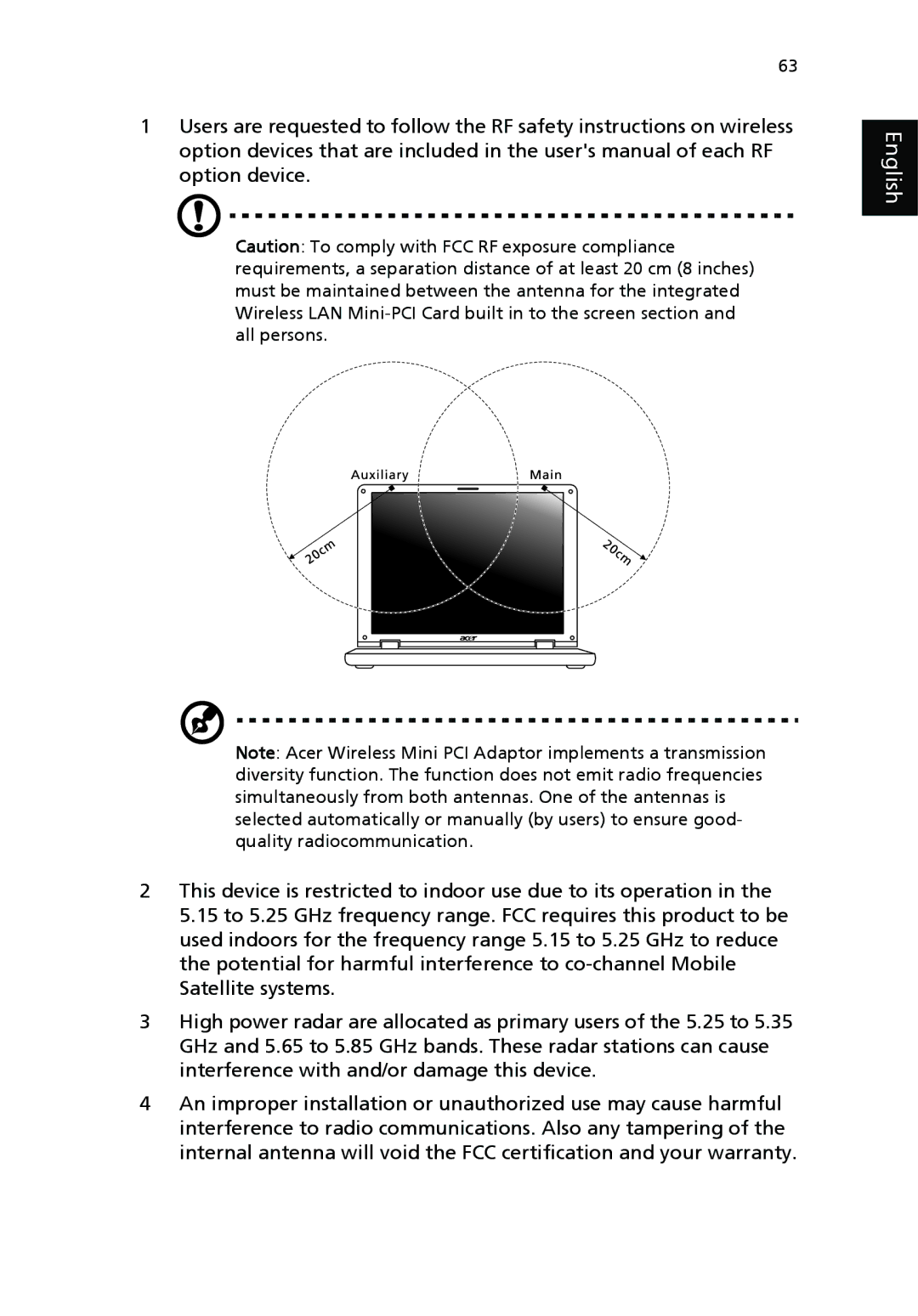 Acer 3000 series manual English 