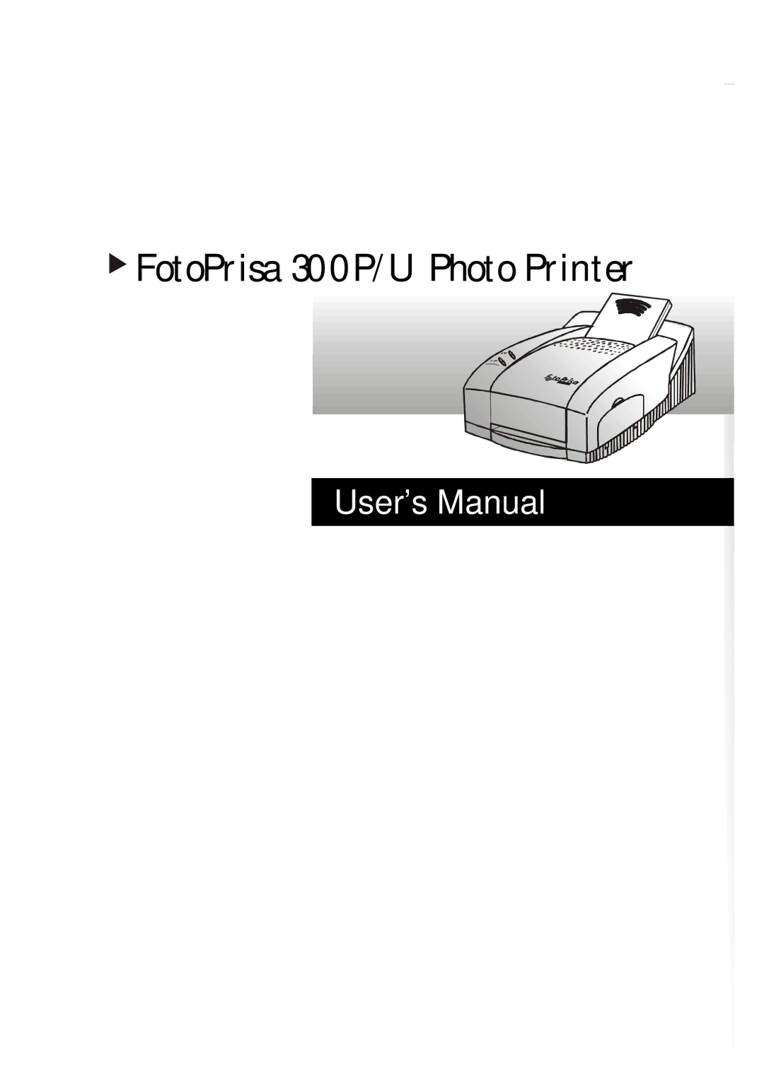 Acer user manual FotoPrisa 300P/U Photo Printer 