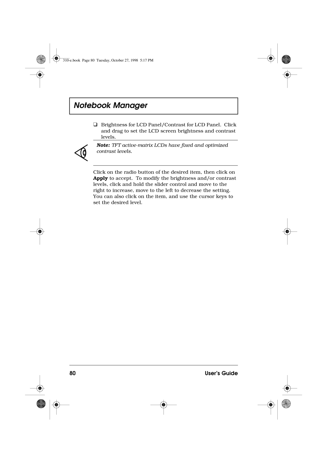 Acer manual 310-e.book Page 80 Tuesday, October 27, 1998 517 PM 