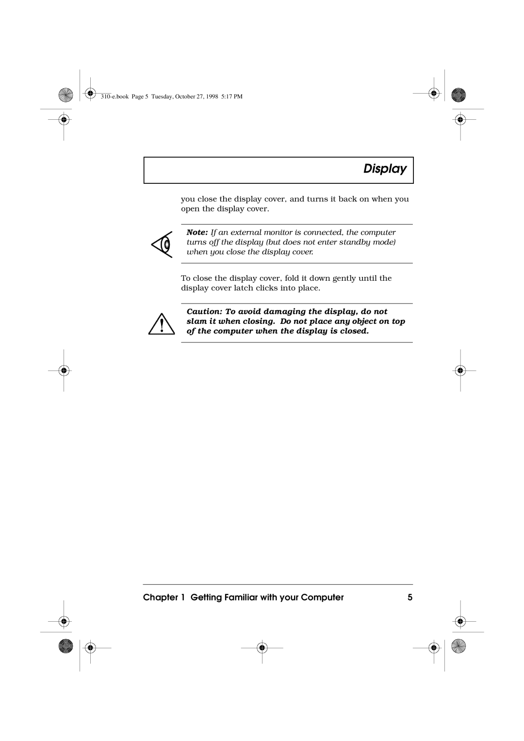 Acer manual 310-e.book Page 5 Tuesday, October 27, 1998 517 PM 