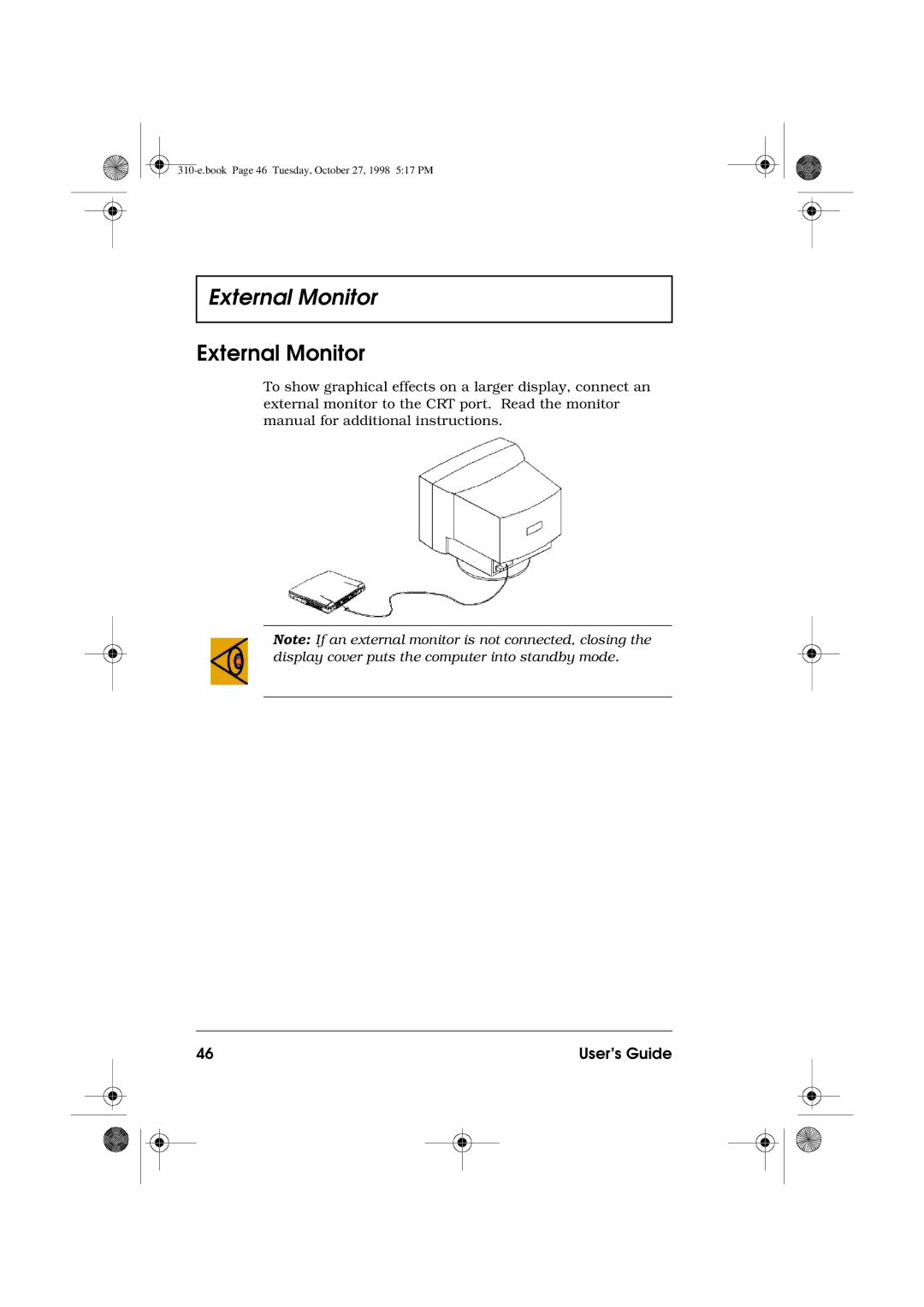 Acer 310 manual External Monitor 