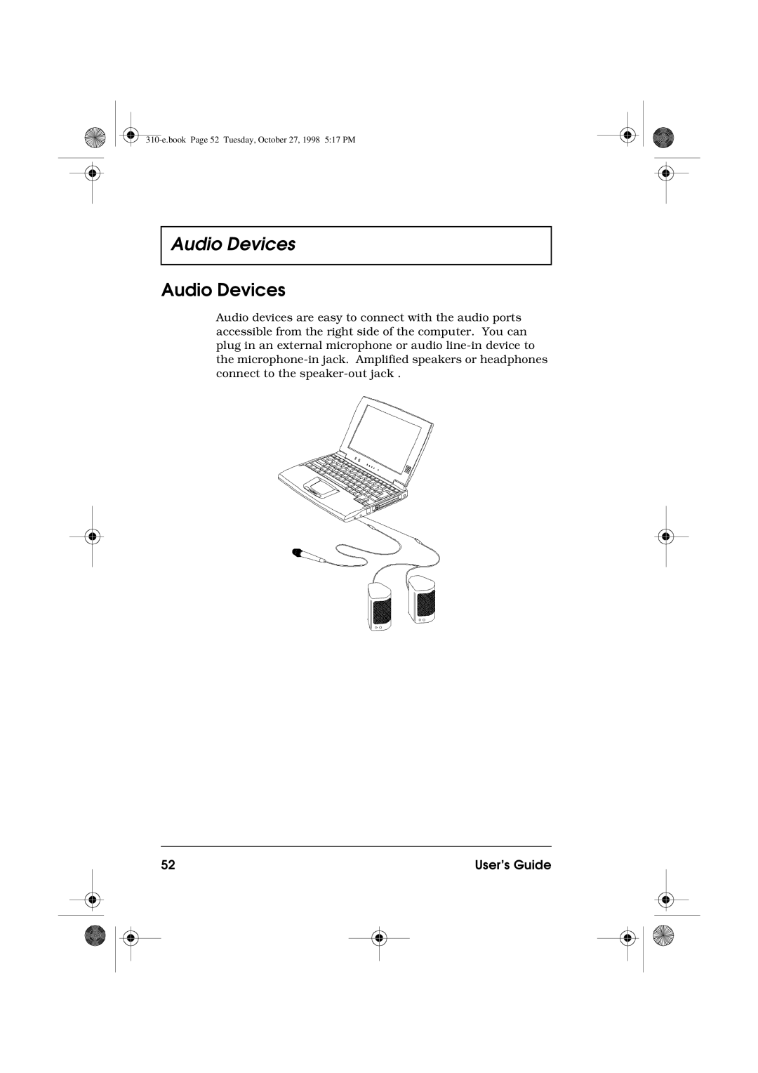 Acer 310 manual Audio Devices 