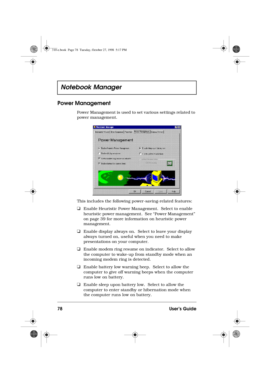 Acer 310 manual Power Management 