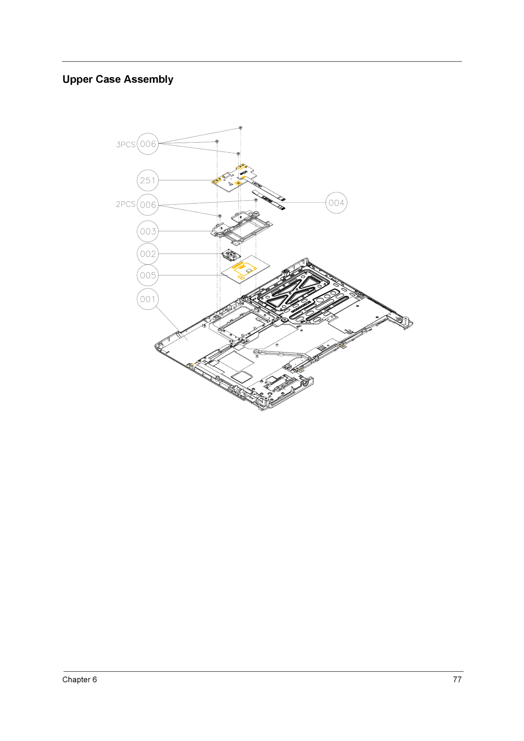 Acer 3210Z manual Upper Case Assembly 