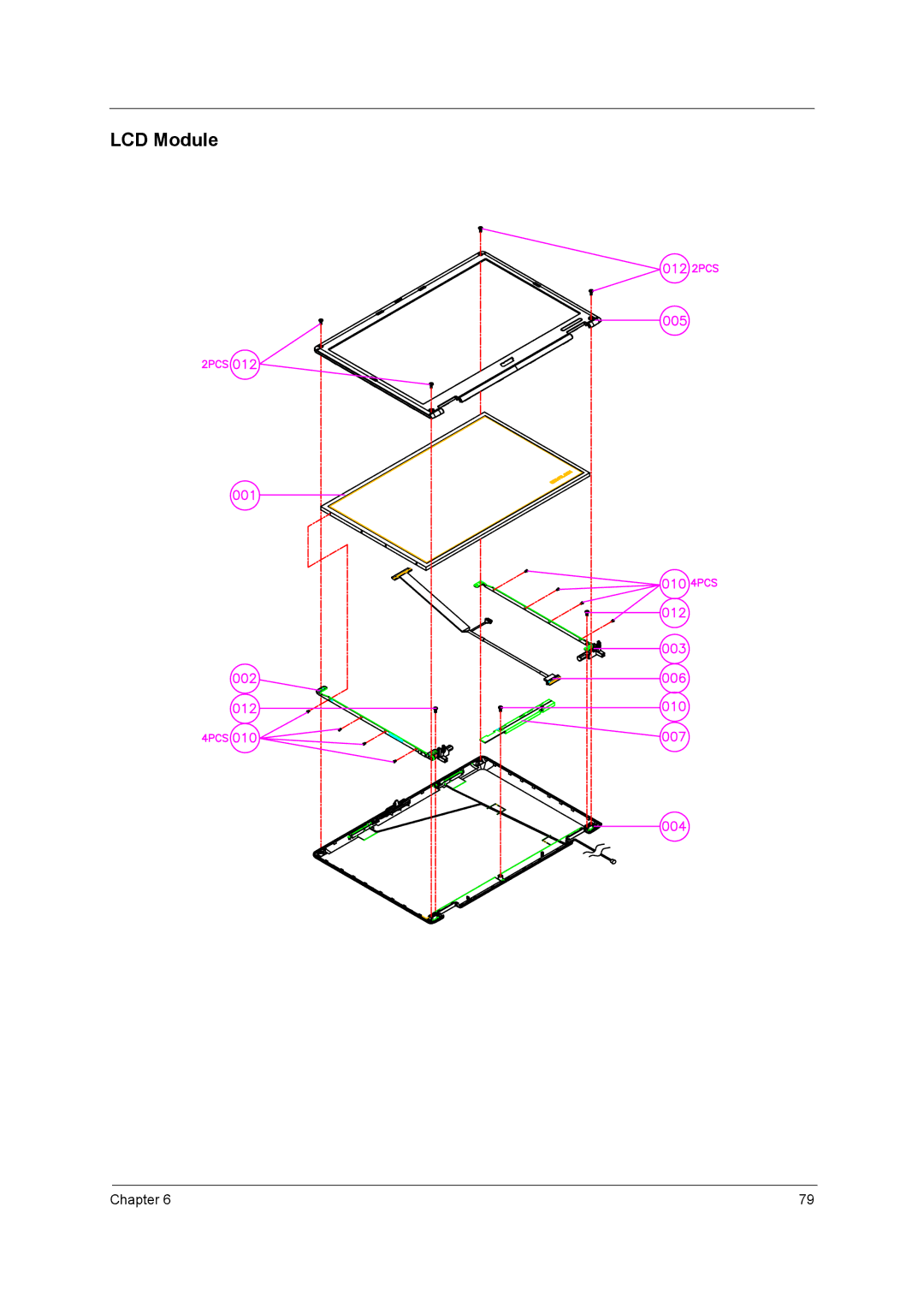 Acer 3210Z manual LCD Module 