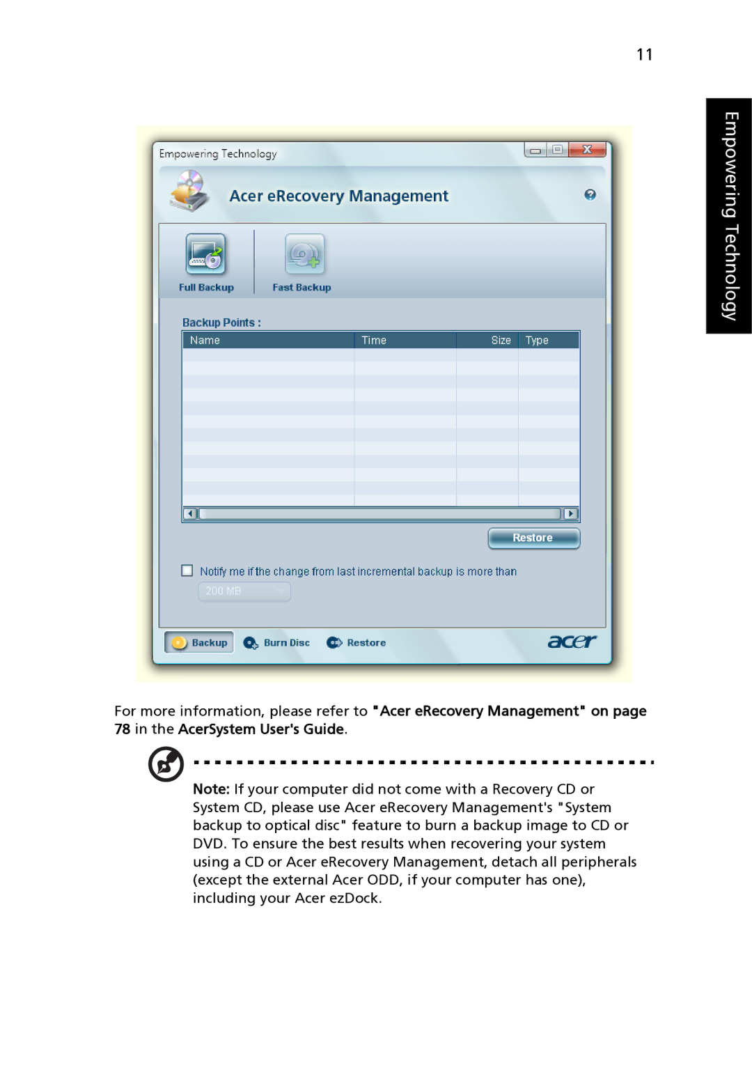 Acer 3290 Series, 3240 Series, 3280 Series manual Empowering Technology 