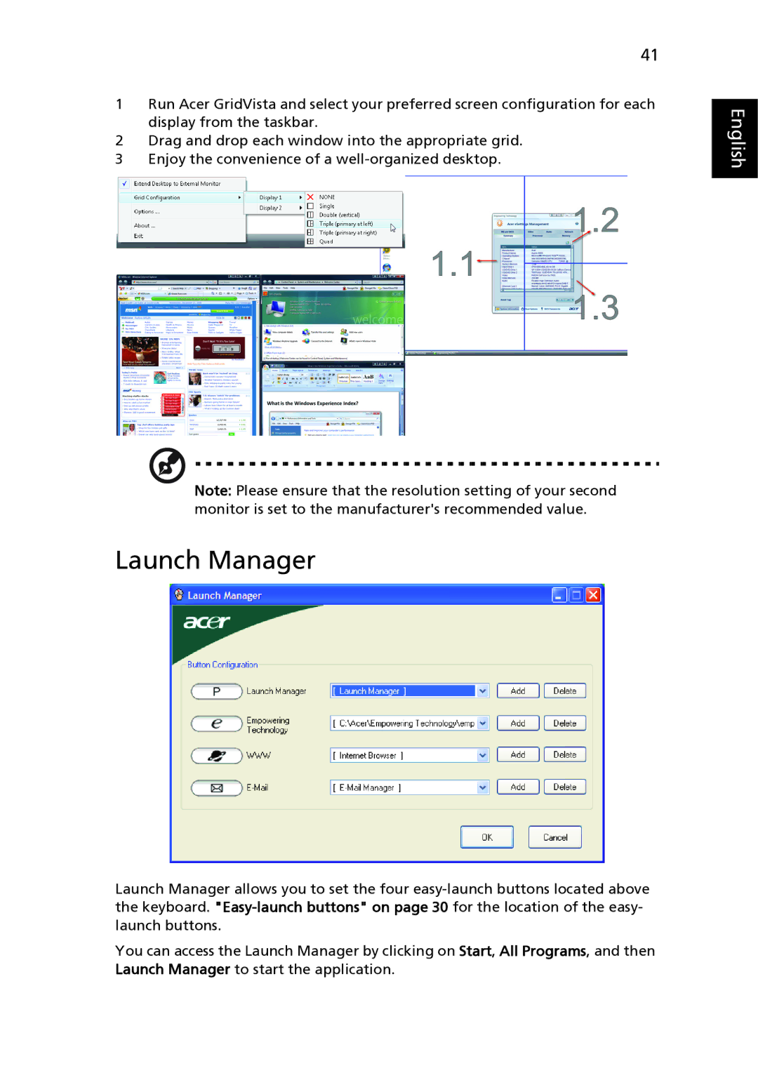 Acer 3290 Series, 3240 Series, 3280 Series manual Launch Manager 