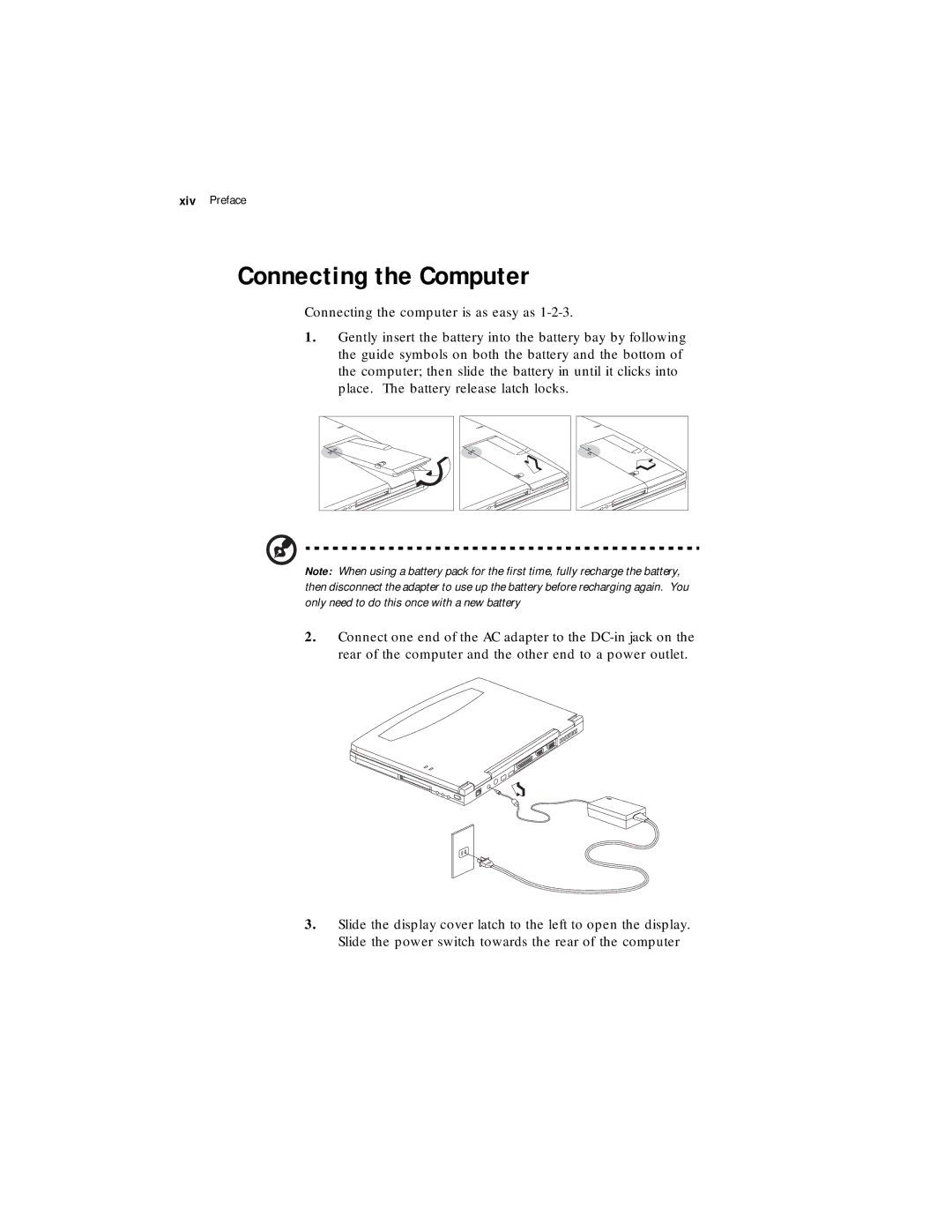 Acer 330 Series manual Connecting the Computer 